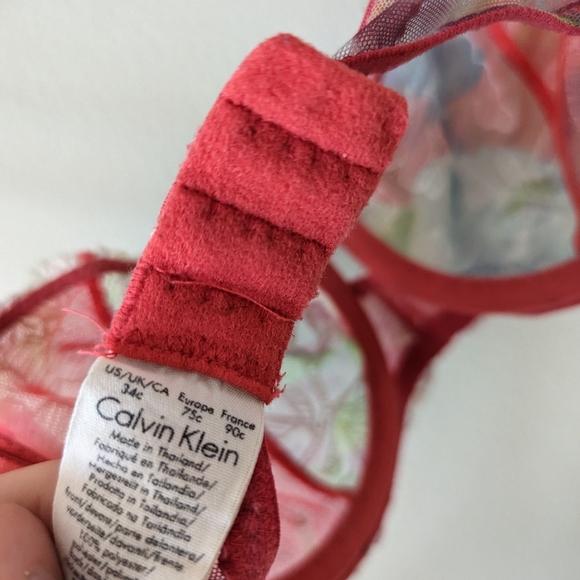 Calvin Klein multicolored lace floral bra - Picture 5 of 6